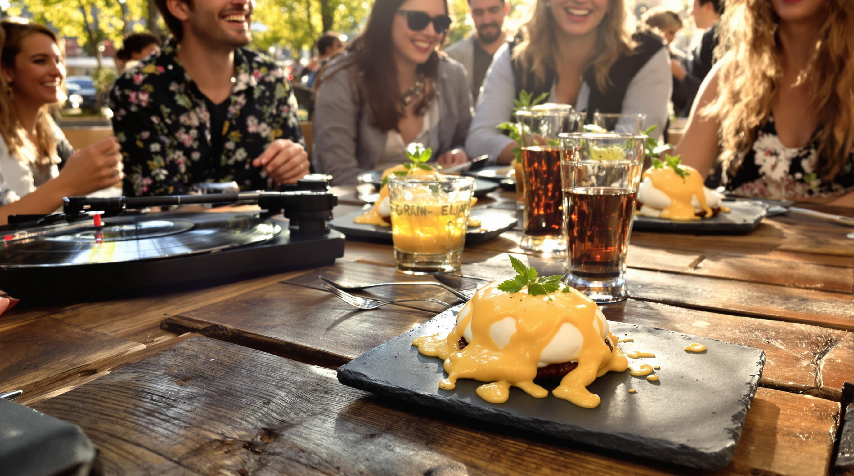 brunch canal Saint-Martin hipster oeufs bénédictine vinyle