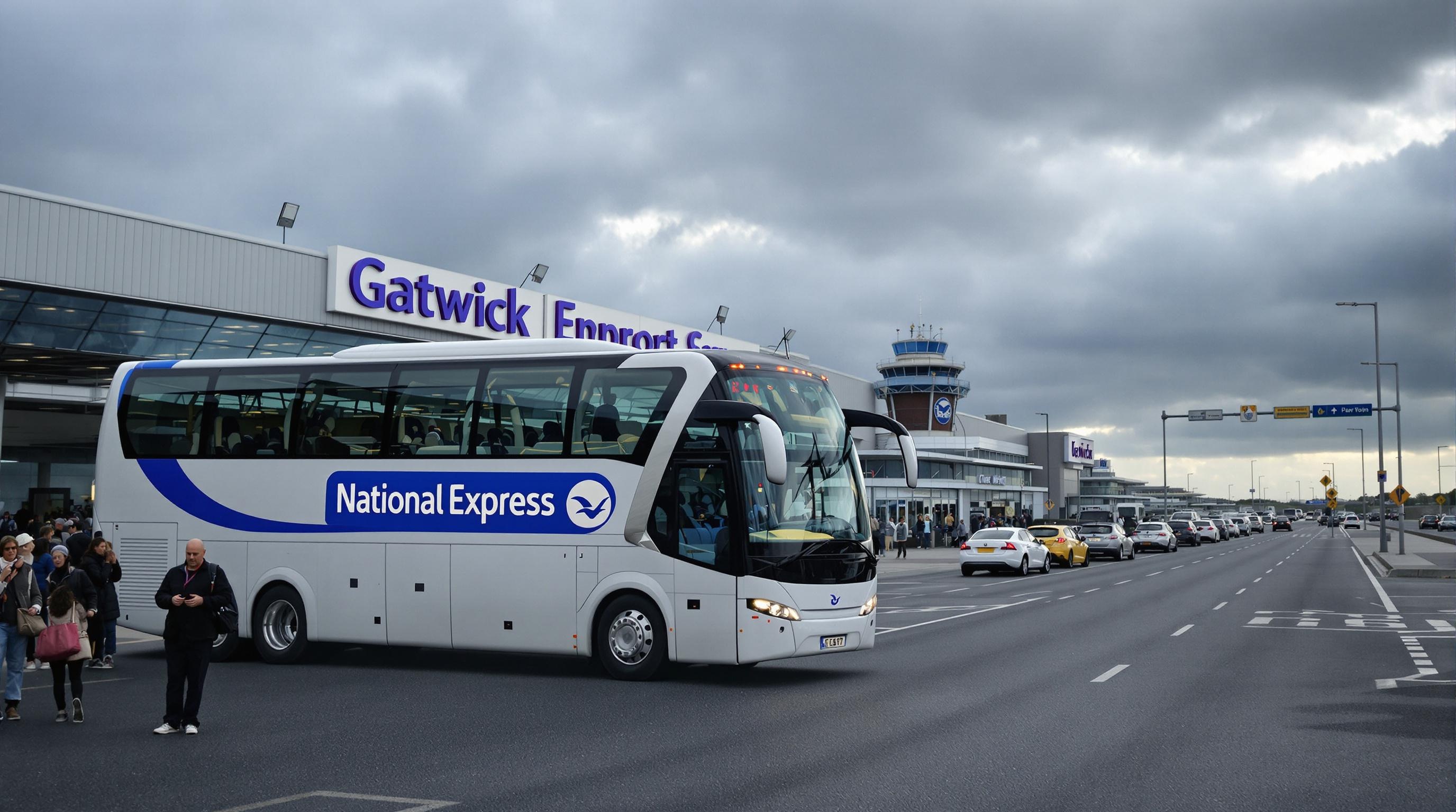 Autocar National Express Gatwick bouchons