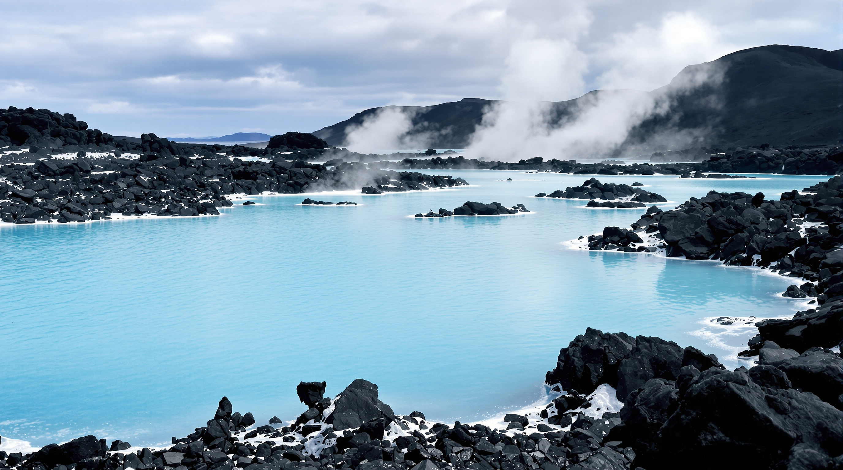 Blue Lagoon Islande avec centrale Svartsengi
