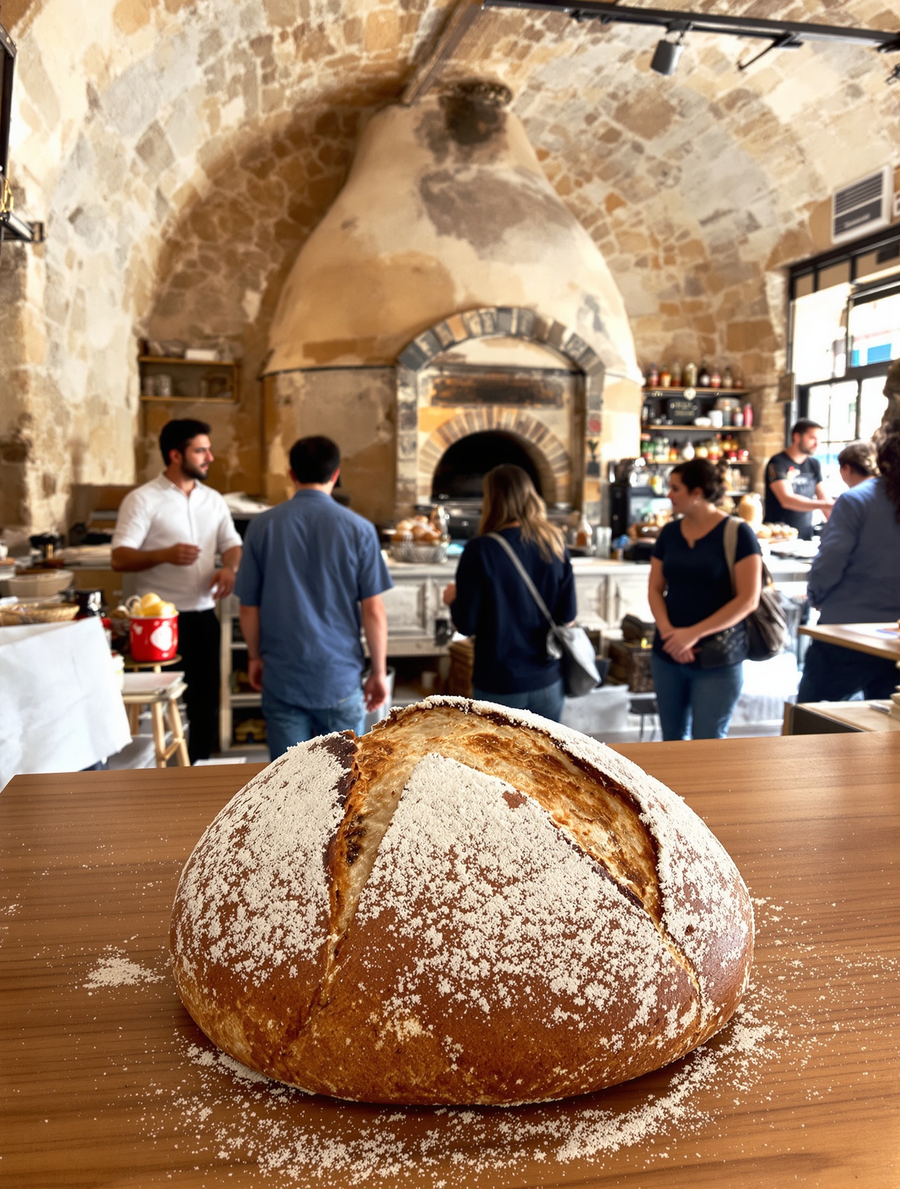Boulangerie authentique Montpellier pain levain four ancien ambiance brute