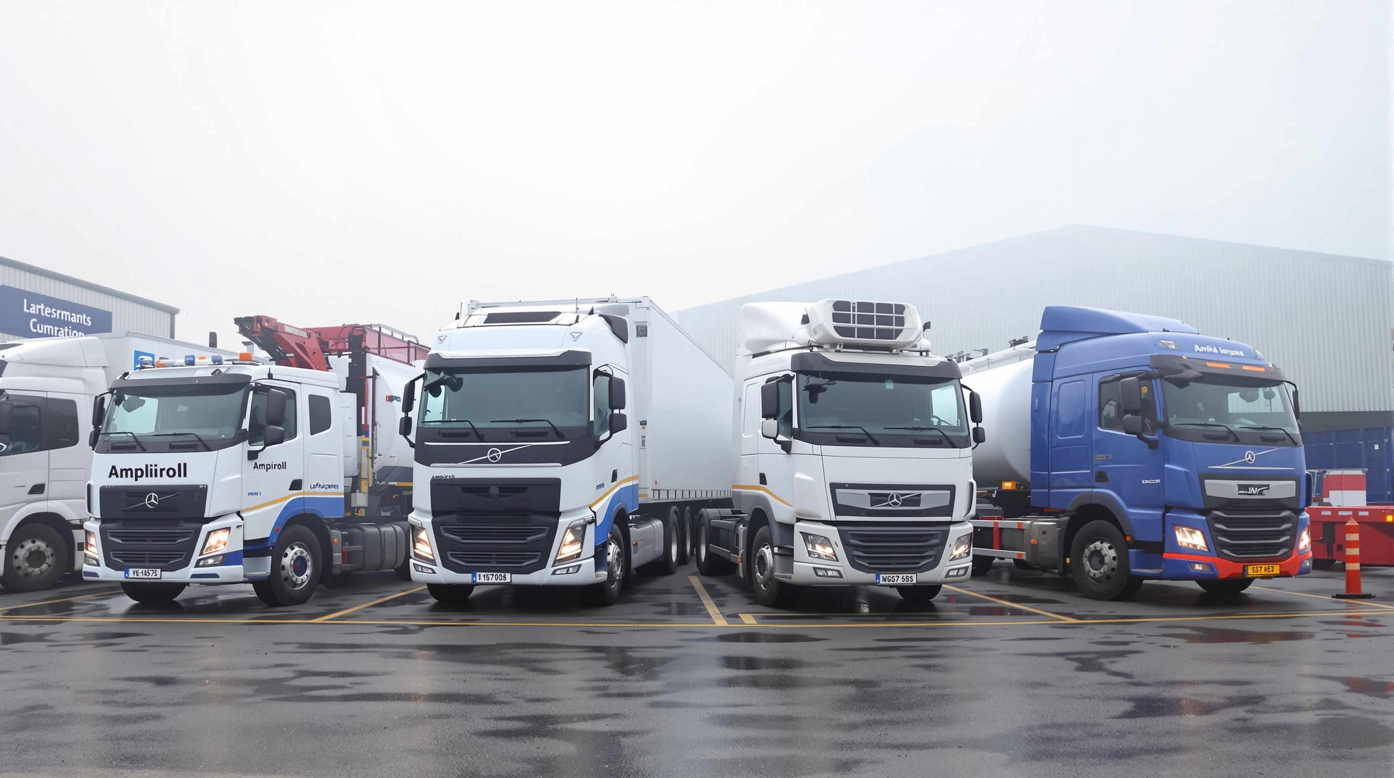 Exemples de camions spécialisés : ampliroll, frigorifique, citerne, BTP