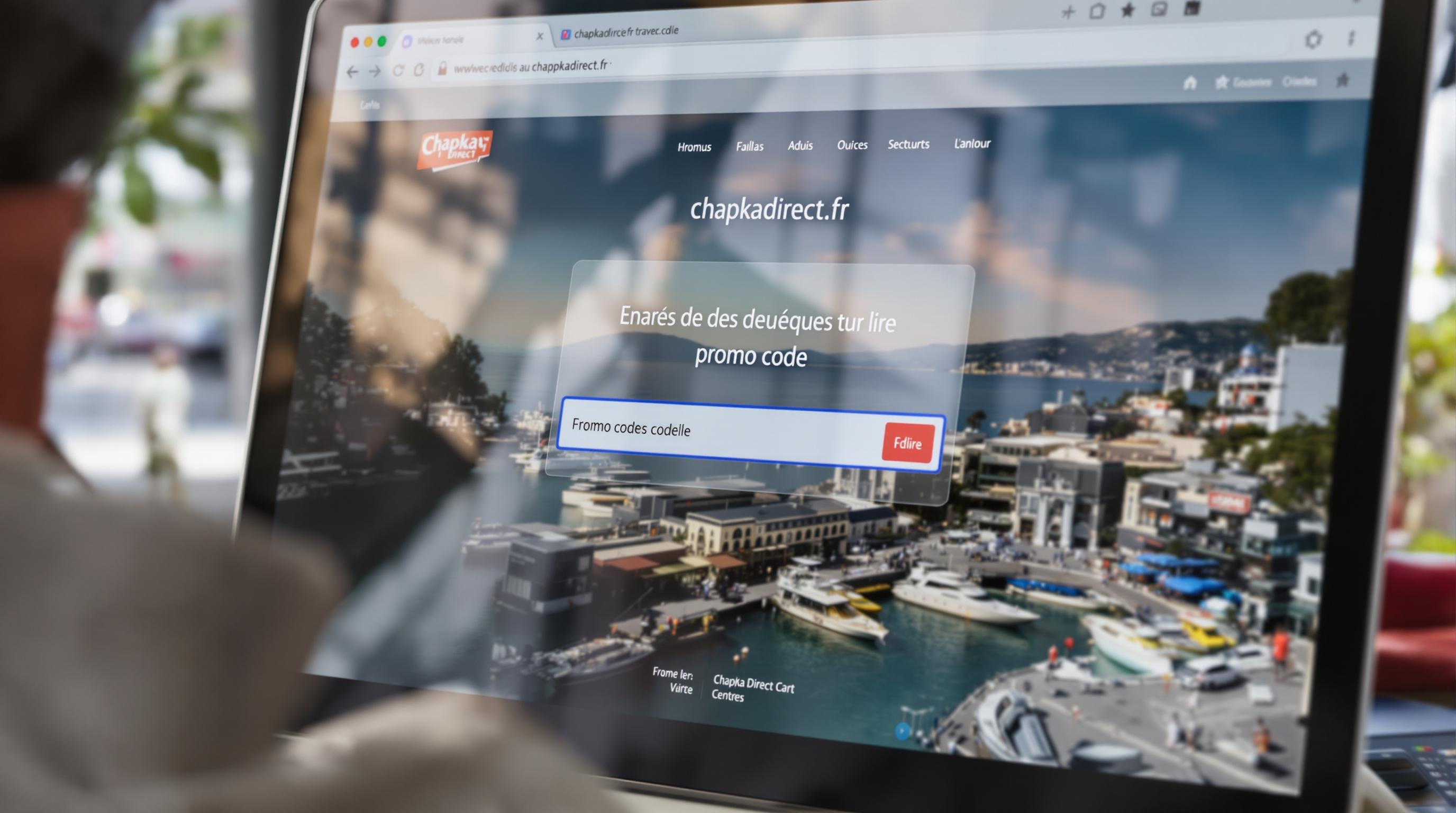 Saisie d'un code promo Chapka sur Chapkadirect