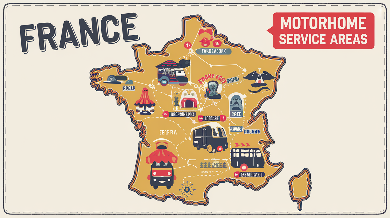 carte des aires de service camping-car France points intérêts