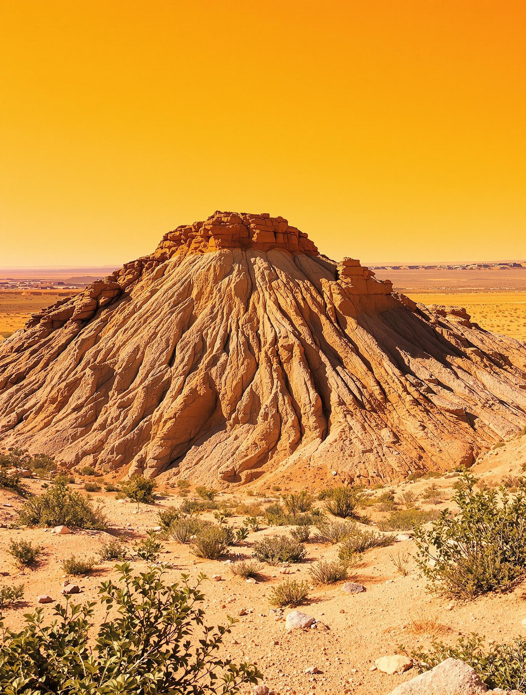 Vue rapprochée d’un castil de tierra dans les Bardenas Reales