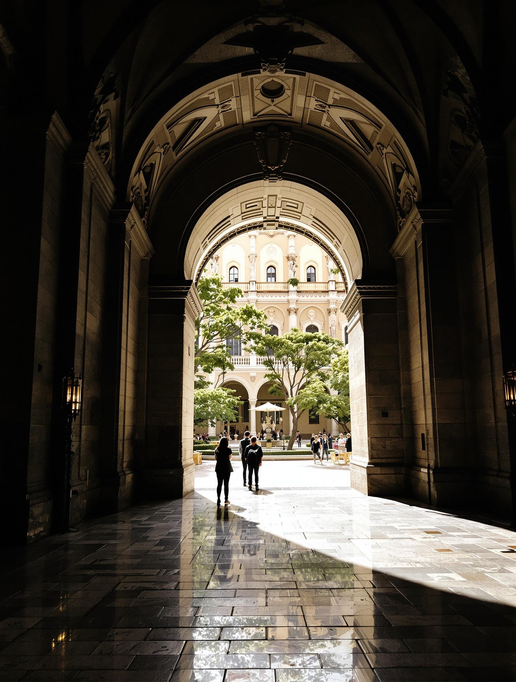 Plan carré hérité de la mosquée avec le Patio de los Naranjos à Séville, un vestige unique.