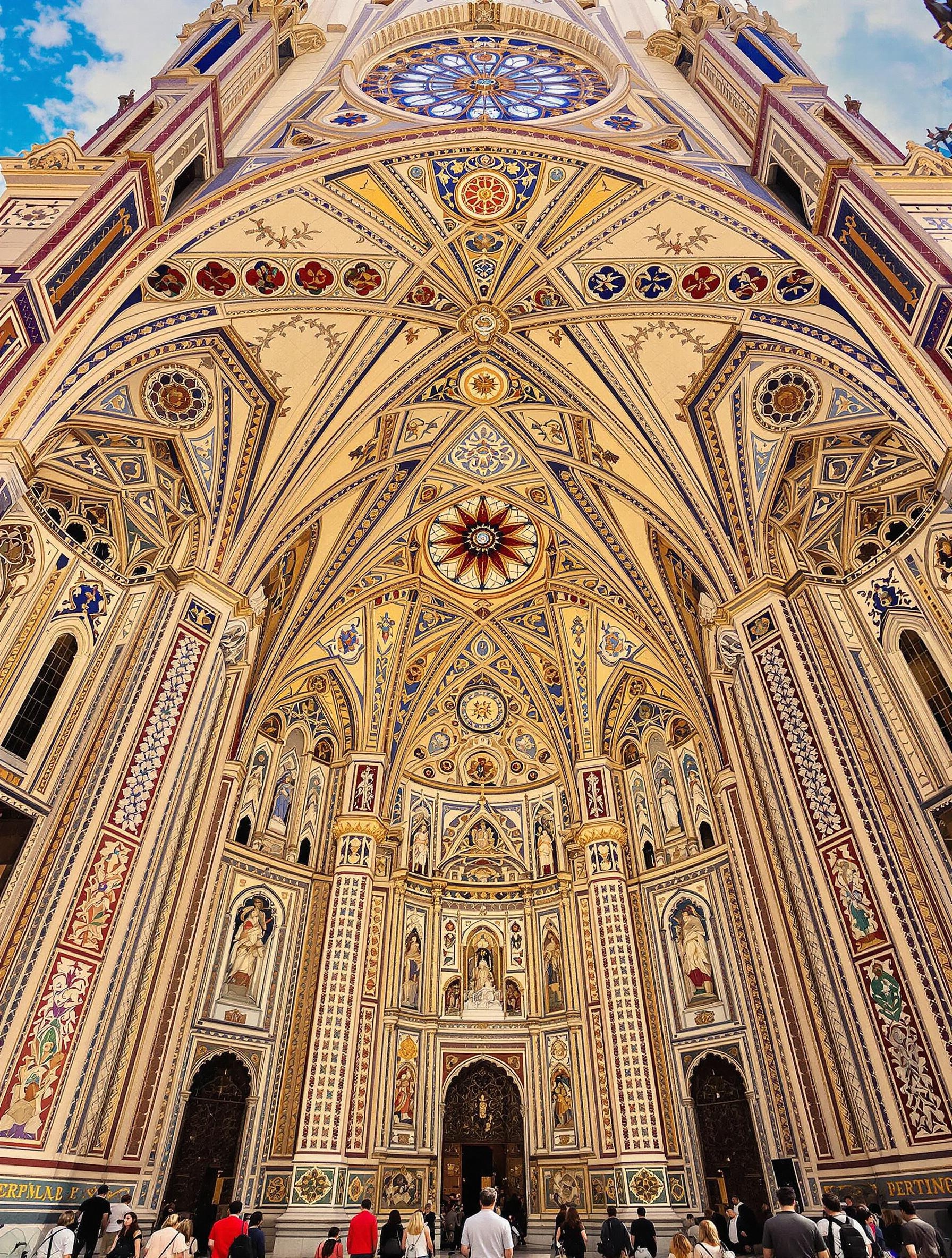 Vue impressionnante de la cathédrale de Séville avec ses voûtes gothiques et éléments mudéjars.
