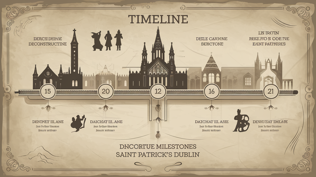 Chronologie reconstruction Cathédrale Saint-Patrick Dublin