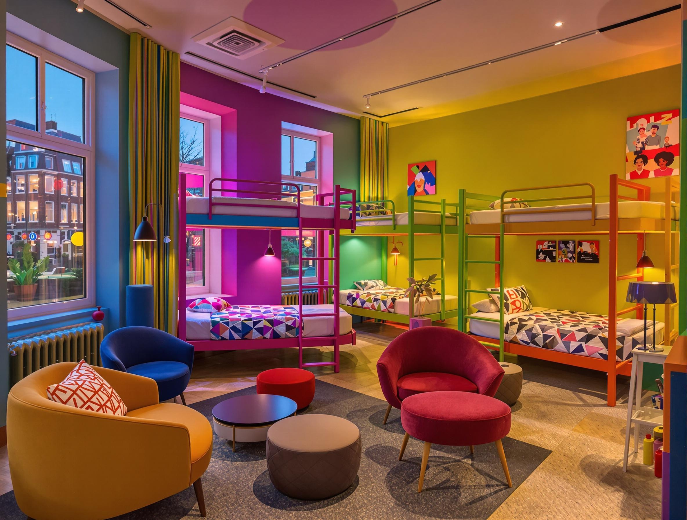 dortoir design coloré Amsterdam