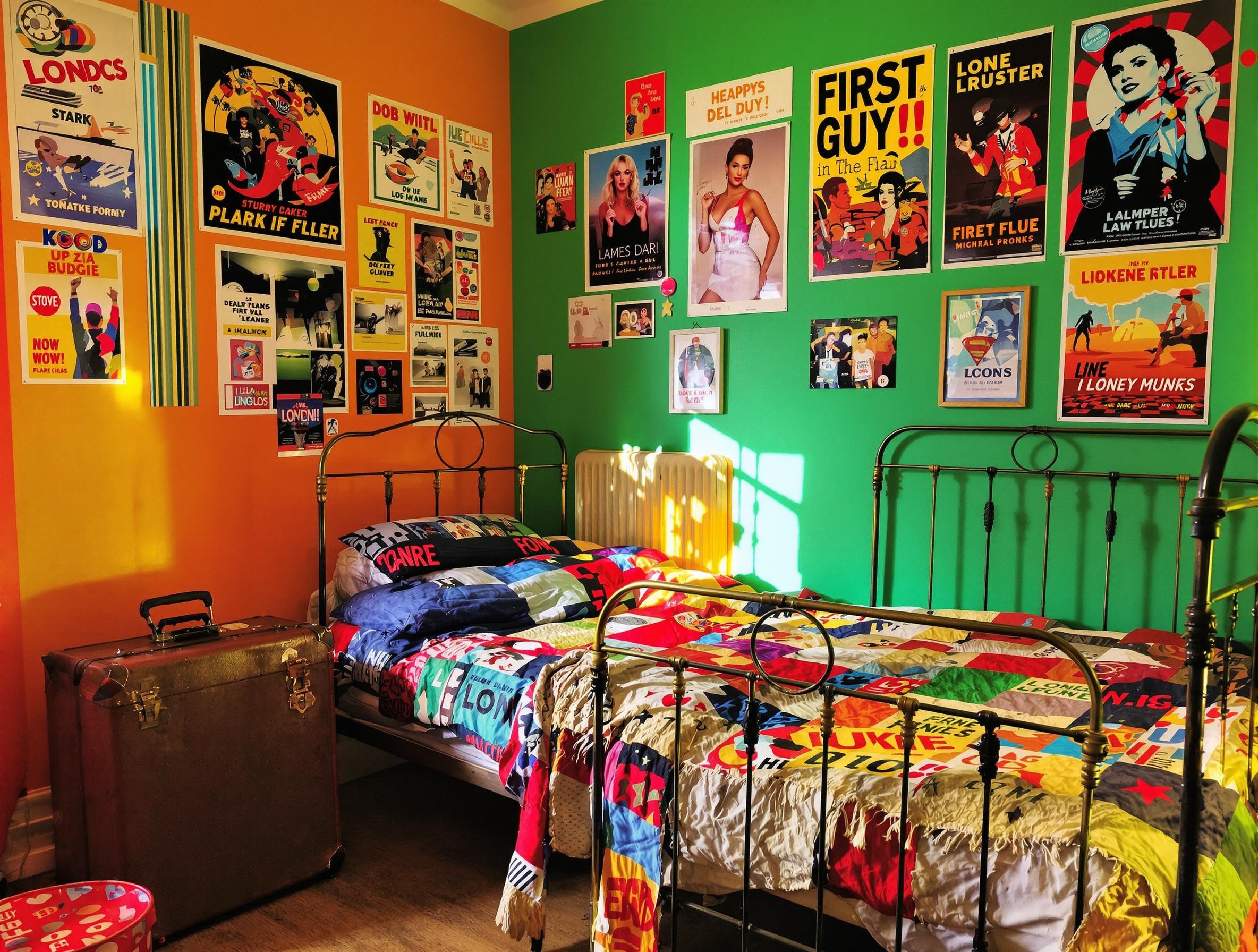Dortoir kitsch et coloré chez Blandine à Lyon