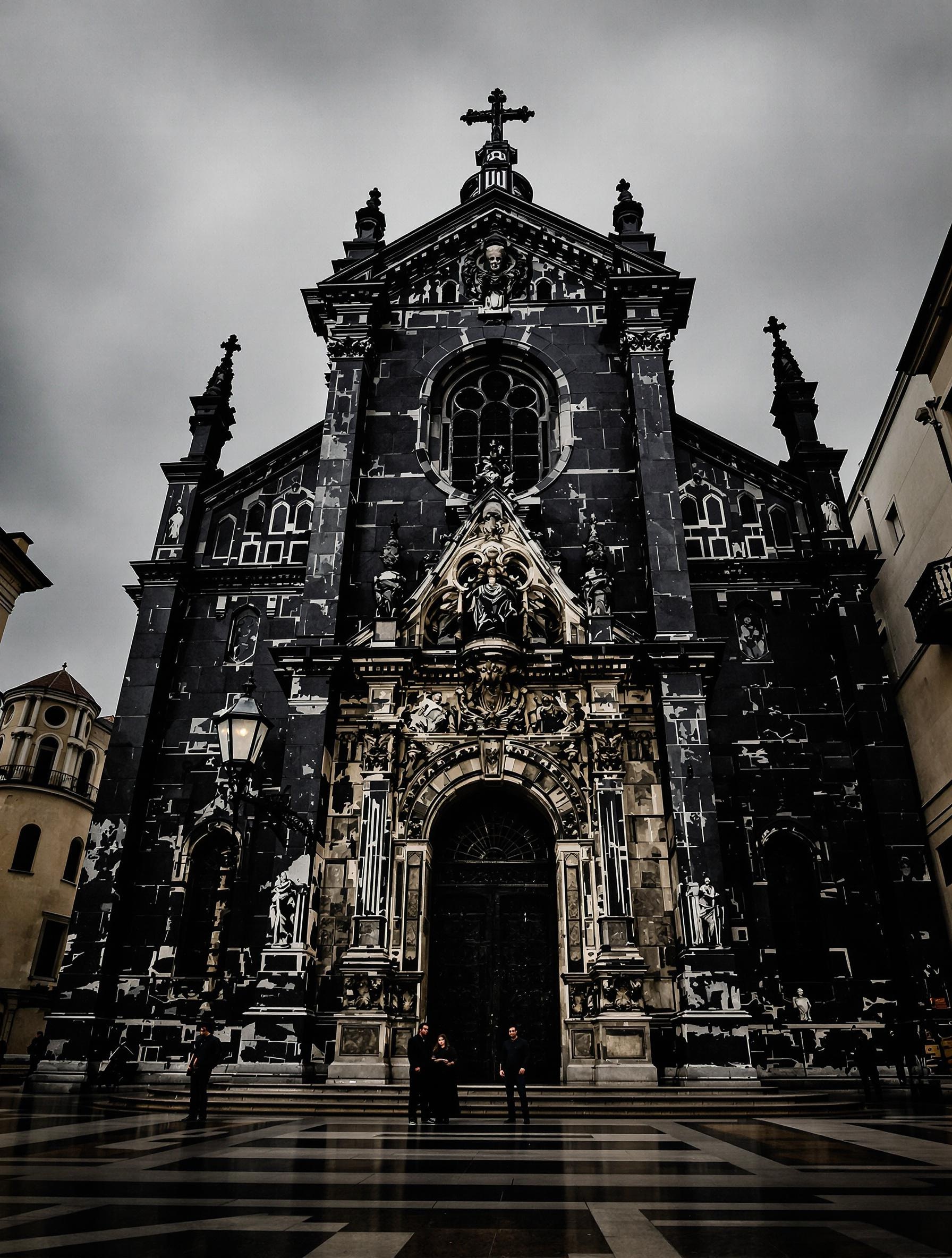 Façade gothique église Saint-François d’Assise et Oratorio dei Bianchi Palerme