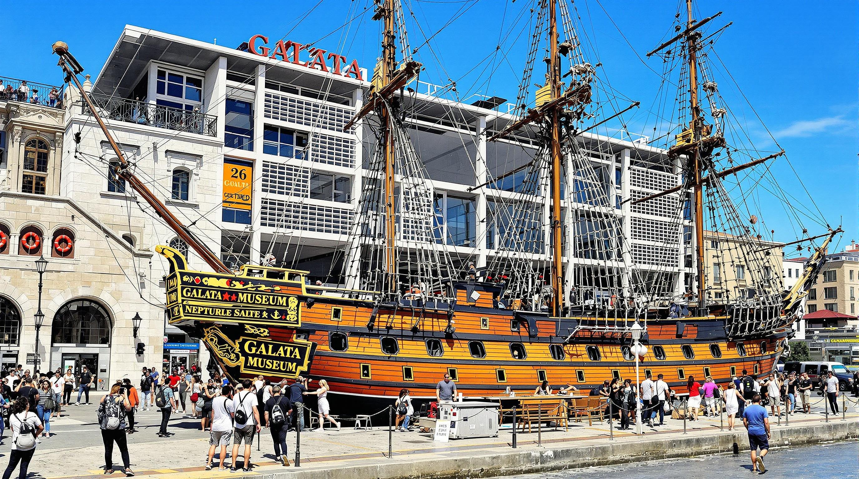 Façade Musée Galata Galion Neptune port Gênes