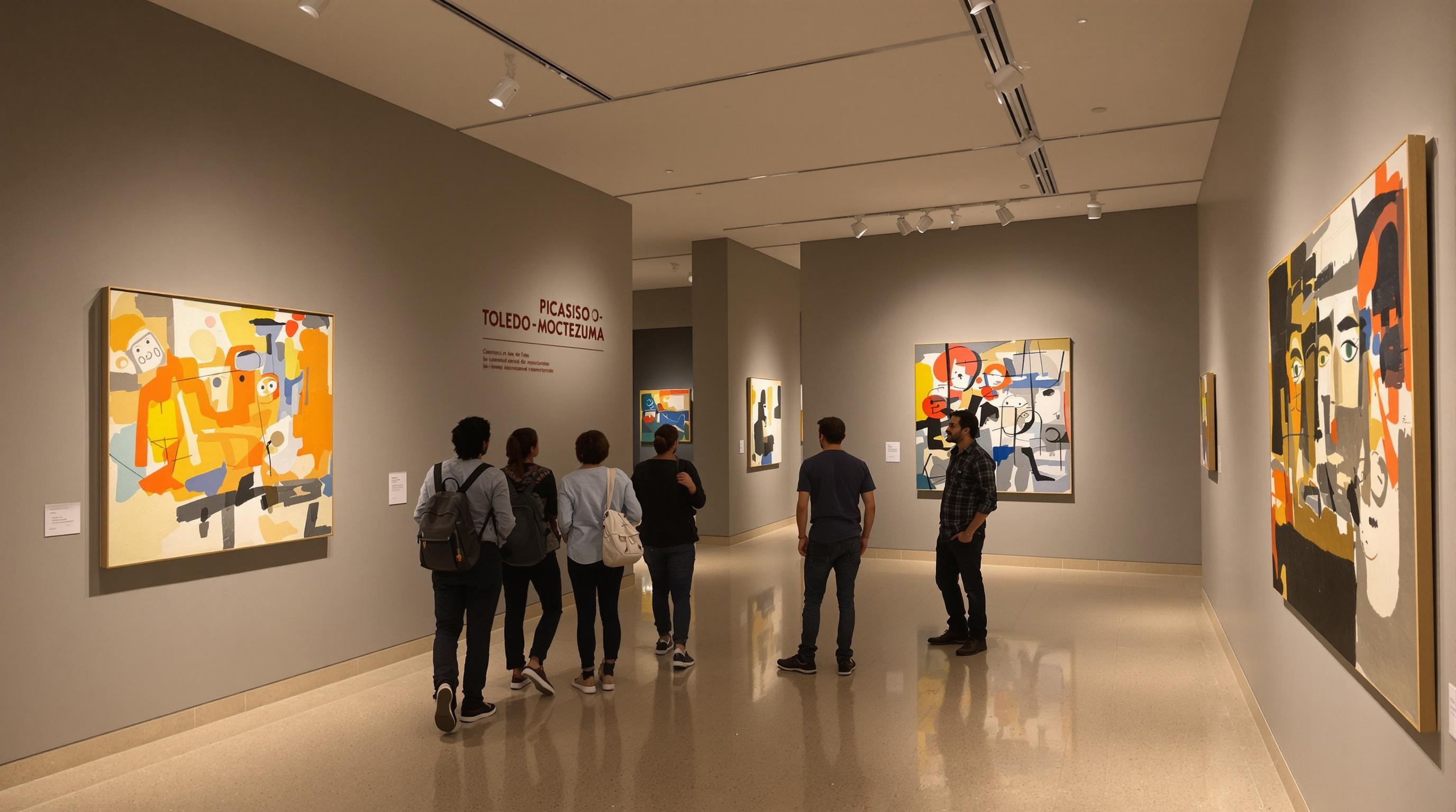 Intérieur de la Fondation Helga de Alvear avec des œuvres de Picasso et Miró