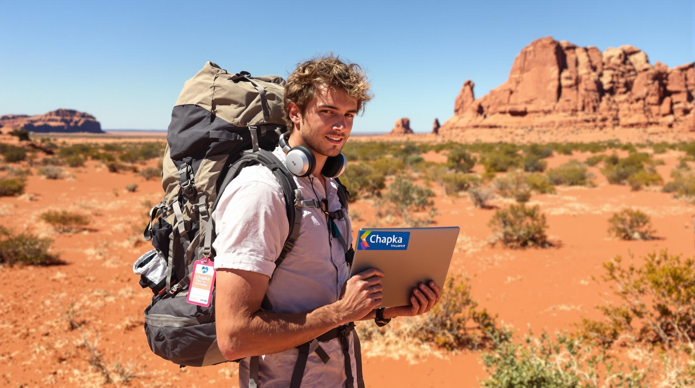 Jeune voyageur en Australie sous couverture Chapka Cap Working Holiday