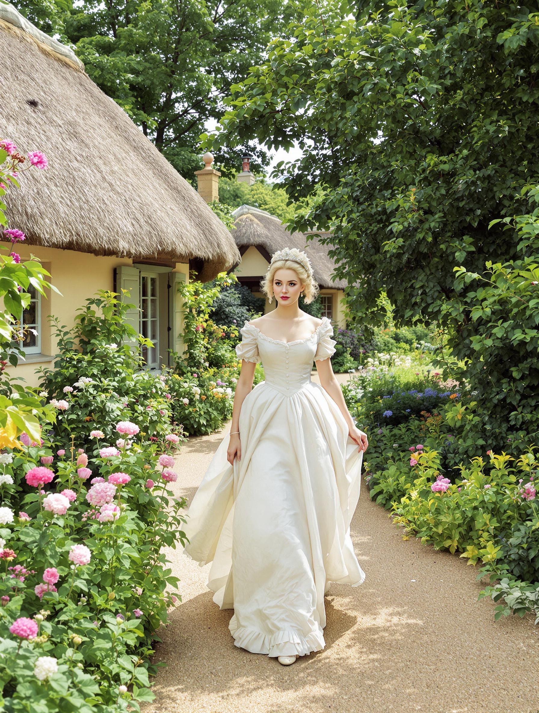 Marie-Antoinette dans le Hameau de la Reine Versailles
