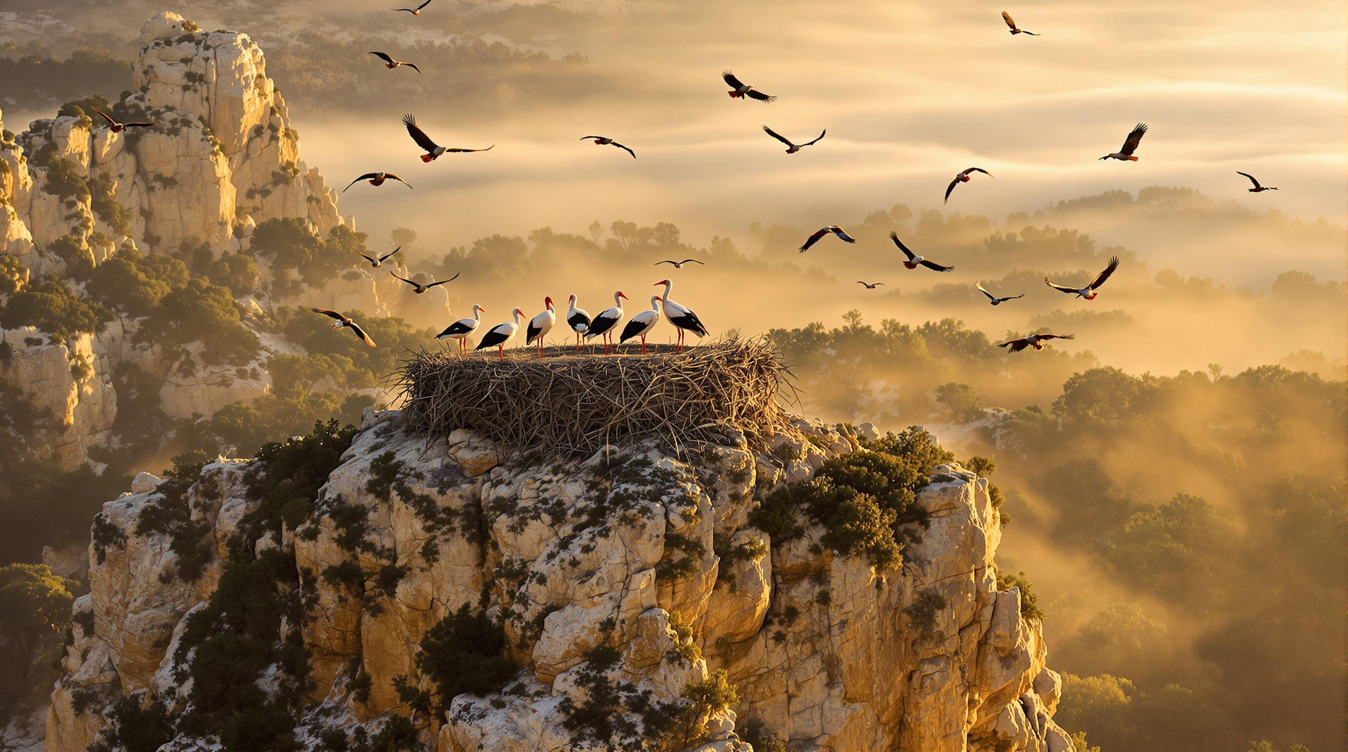 Observation de cigognes et vautours dans le parc national de Monfragüe