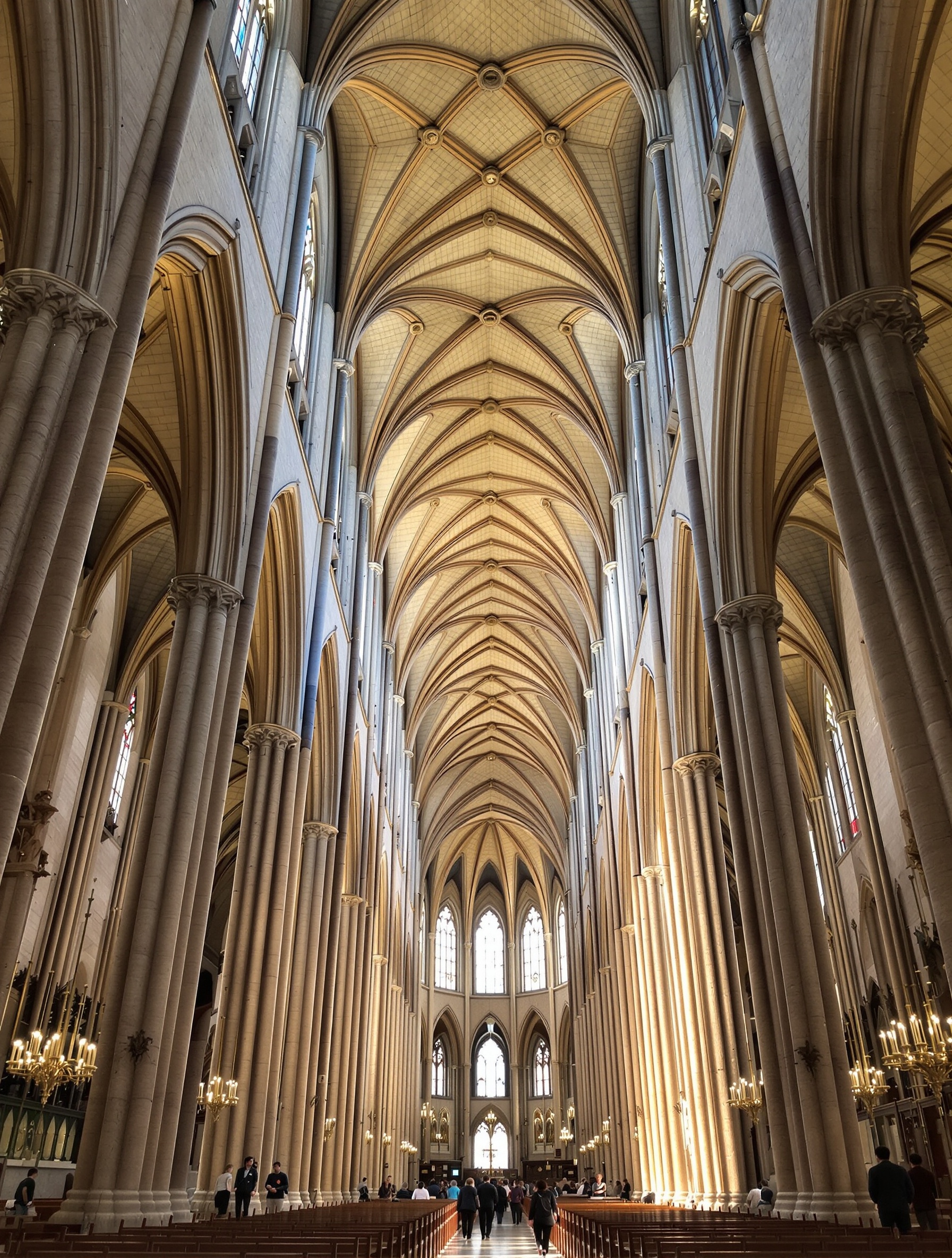 Nef cathédrale Amiens monumental volume