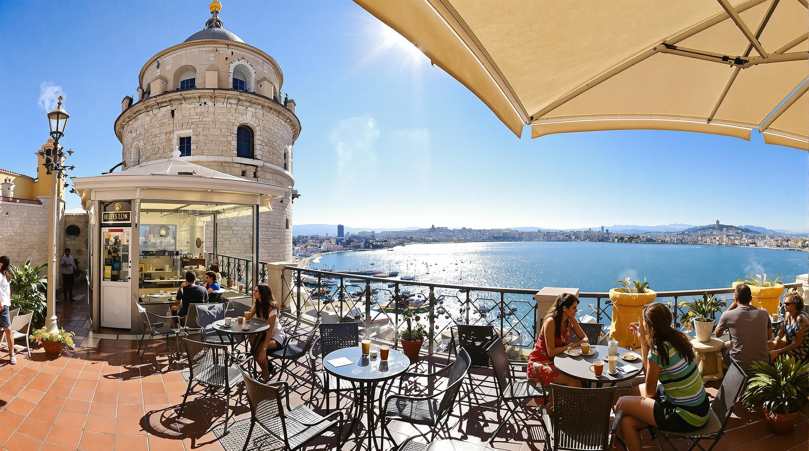 Pause café panoramique remparts Castel Sant'Elmo
