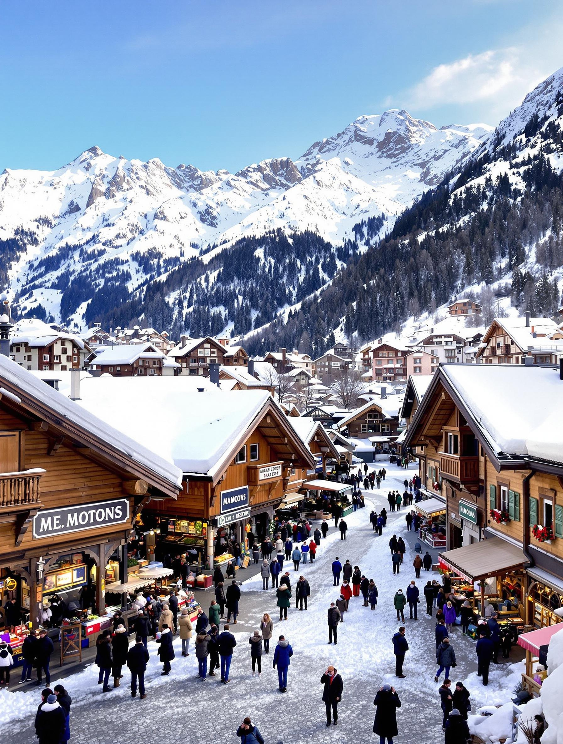 Village de Samoëns en hiver : marché, convivialité et authenticité