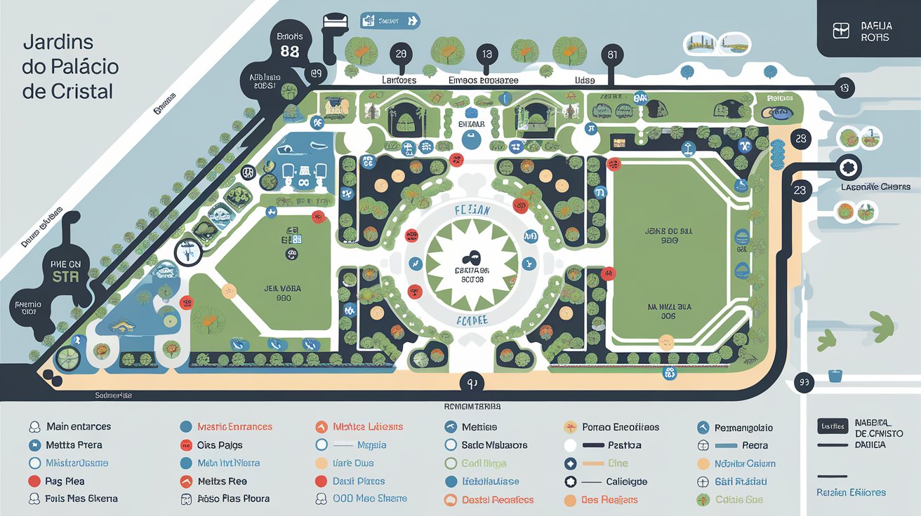 Plan d'accès et transports Jardins du Palais de Cristal Porto