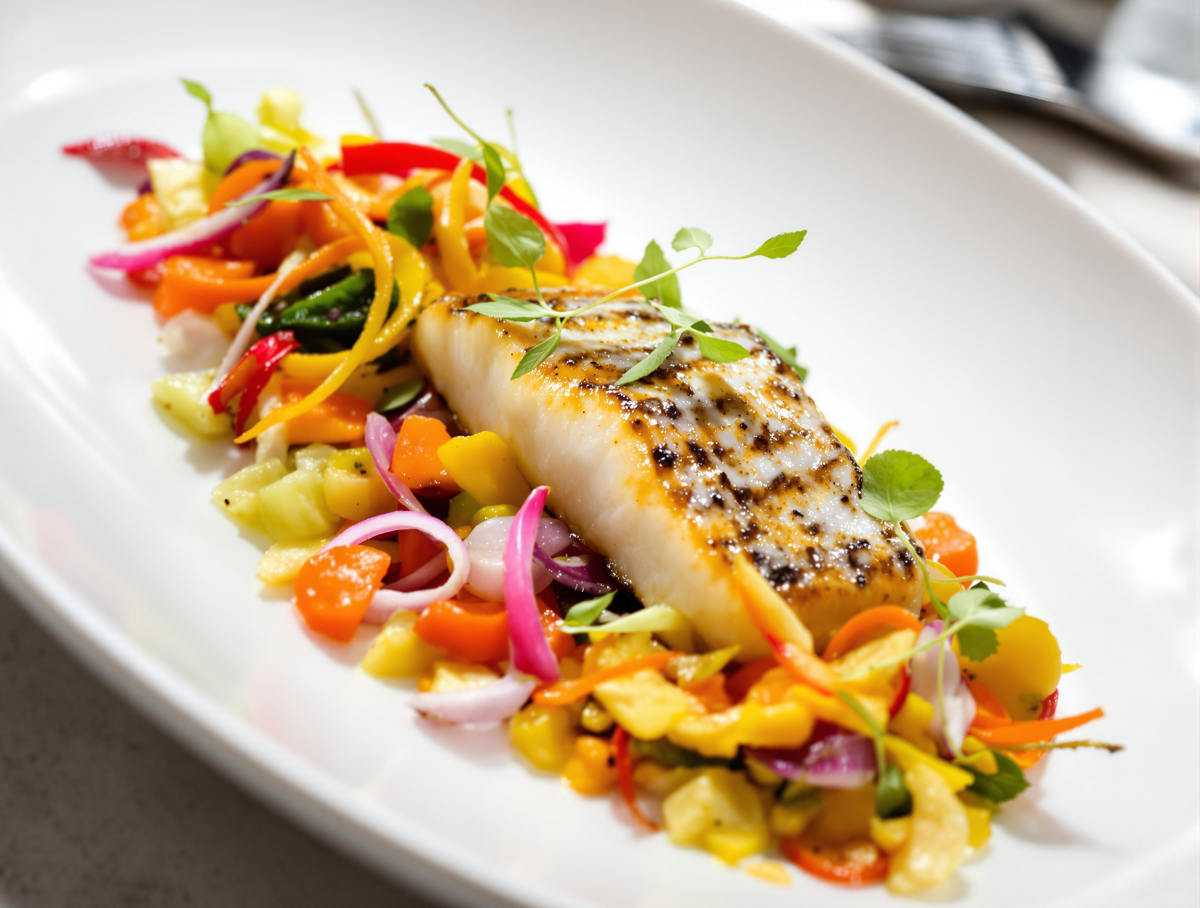 Plat signature de Nicolas Pourcheresse au Poisson Roux