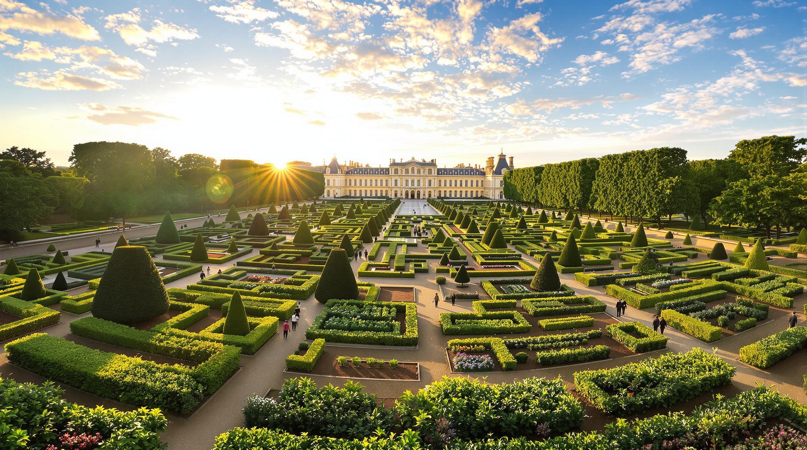 Vue Potager du Roi arbres fruitiers jardins historiques Versailles