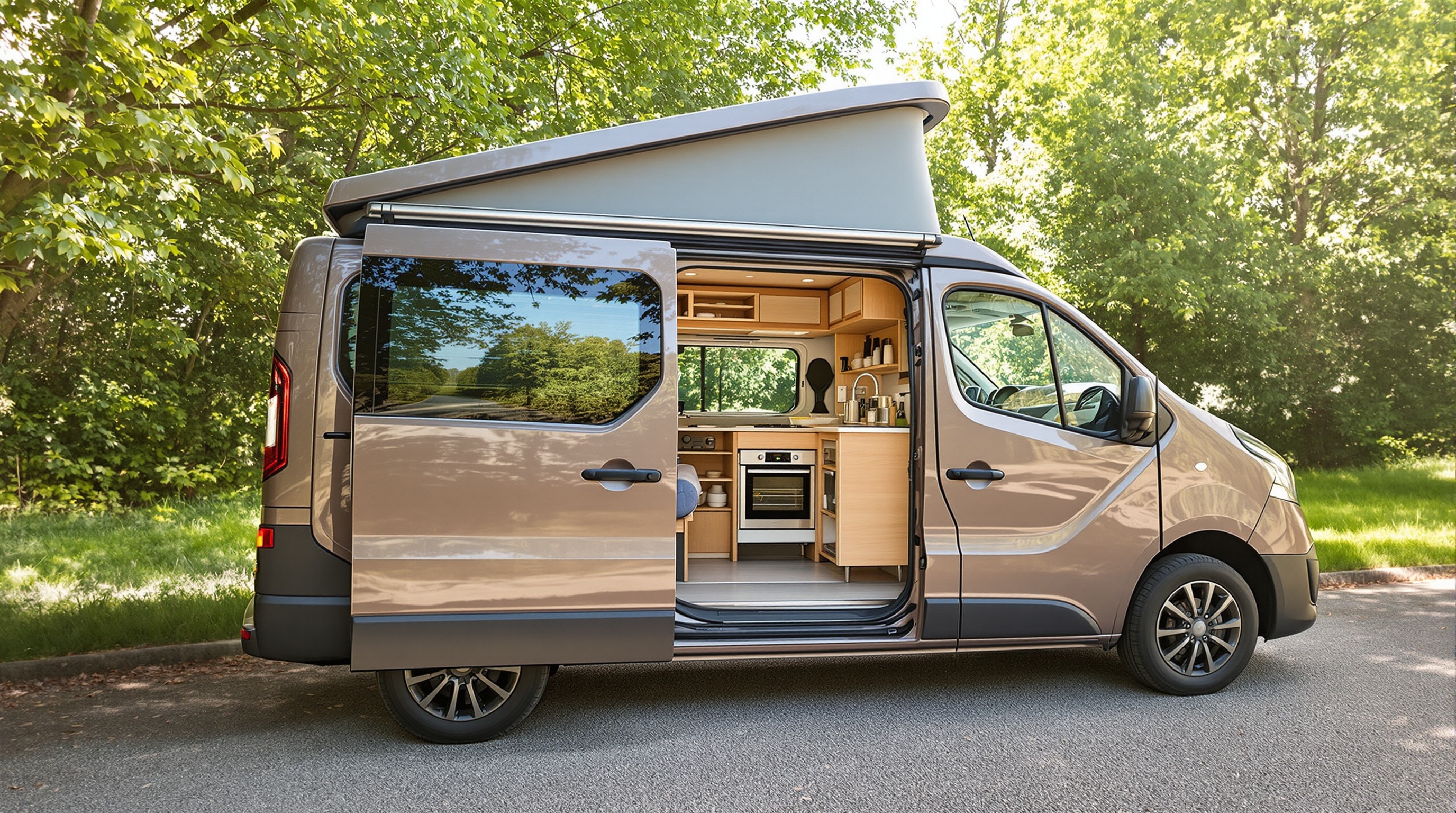 Renault Trafic L1H1 aménagé avec coin couchage et cuisine
