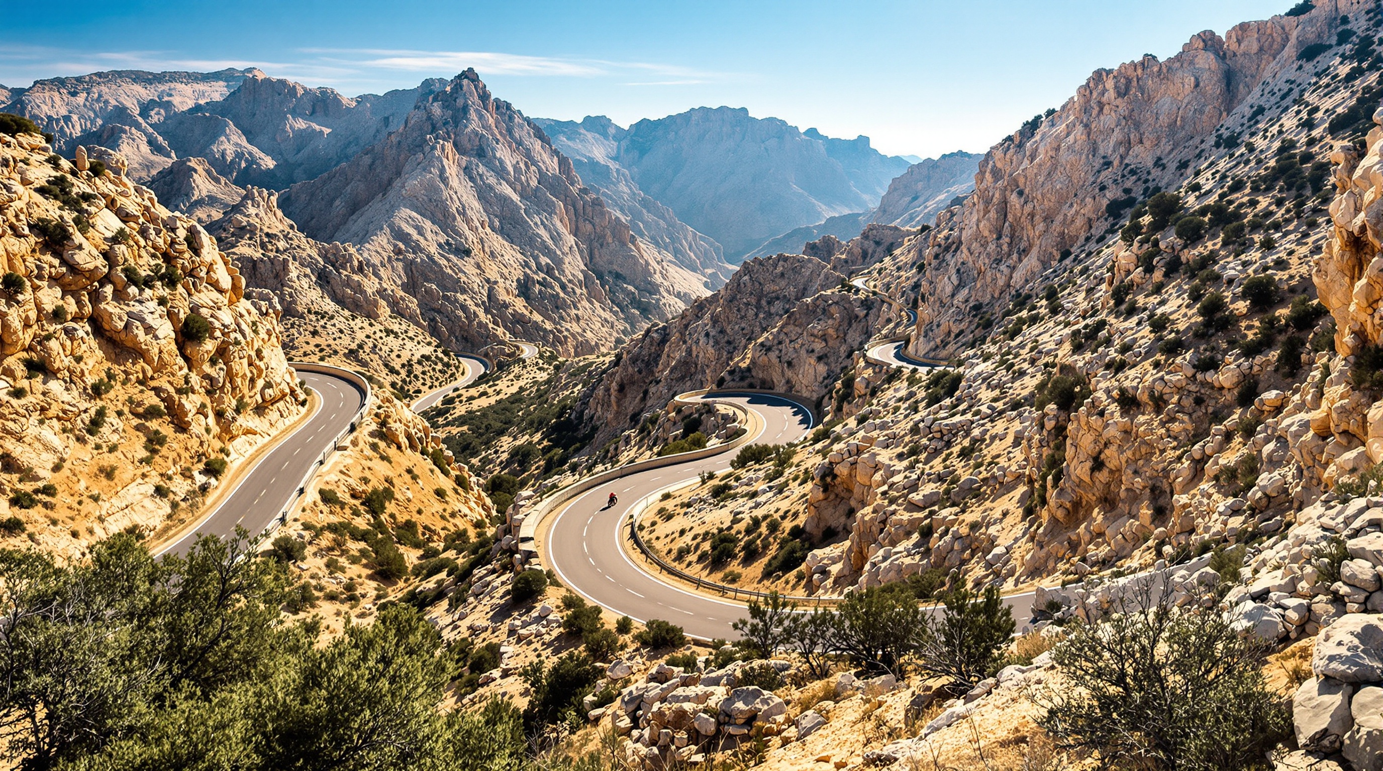 Route de Sa Calobra, Majorque, virages impressionnants à l'aube