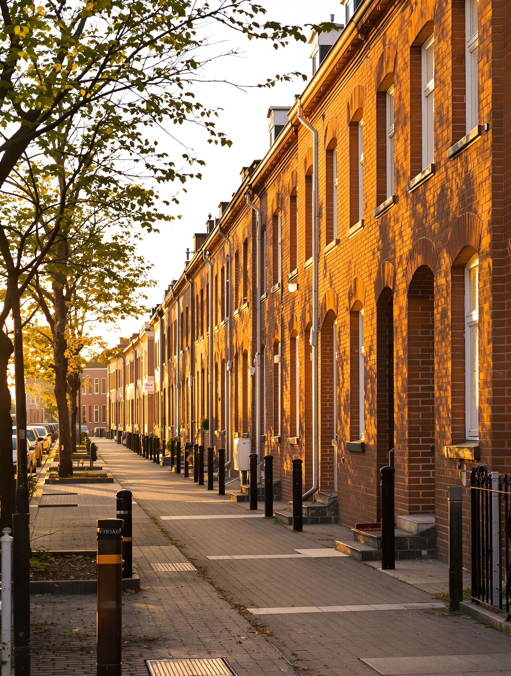 rue calme typique maisons briques 1930 Wazemmes