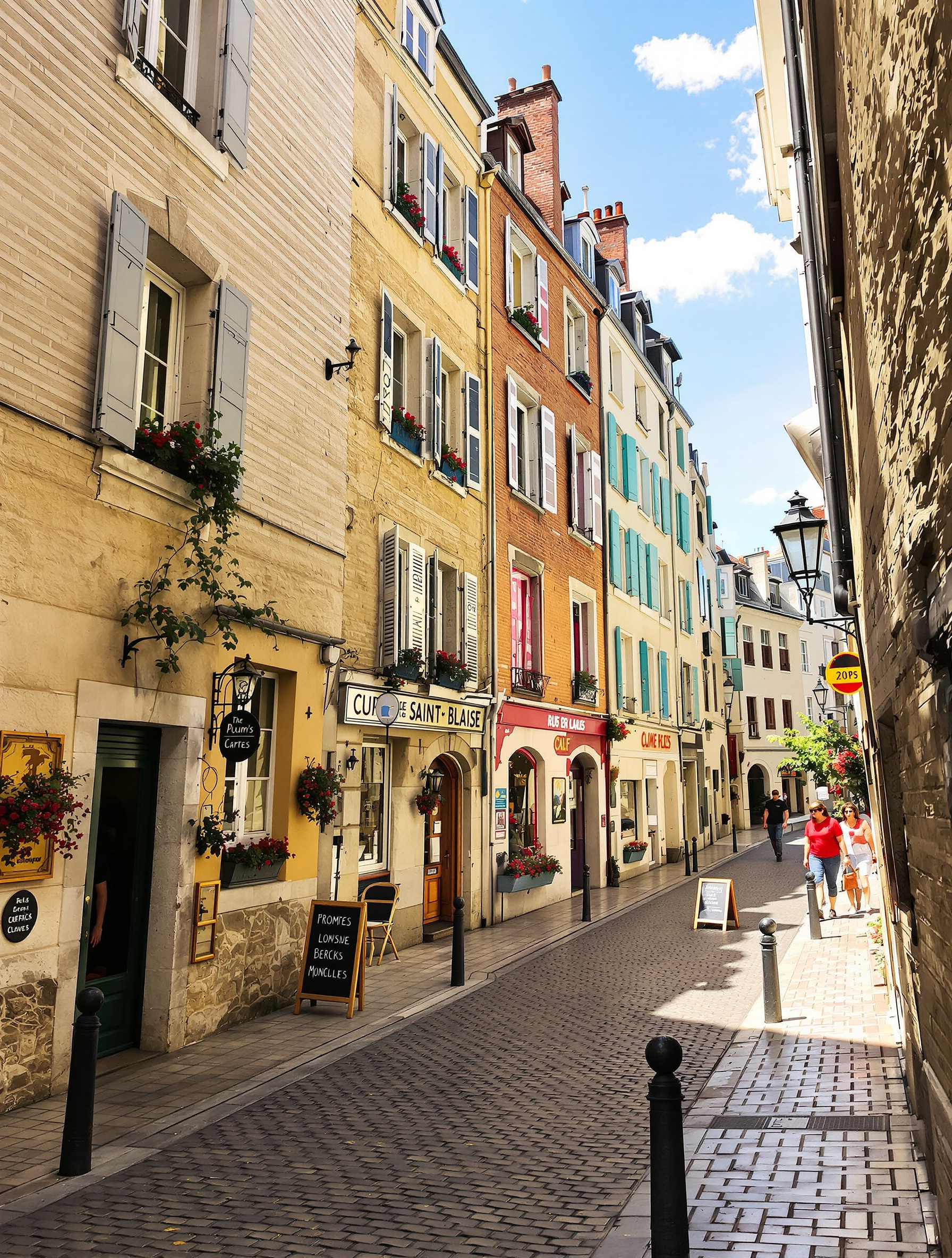 Ruelle pavée typique du XXème arrondissement, Paris authentique