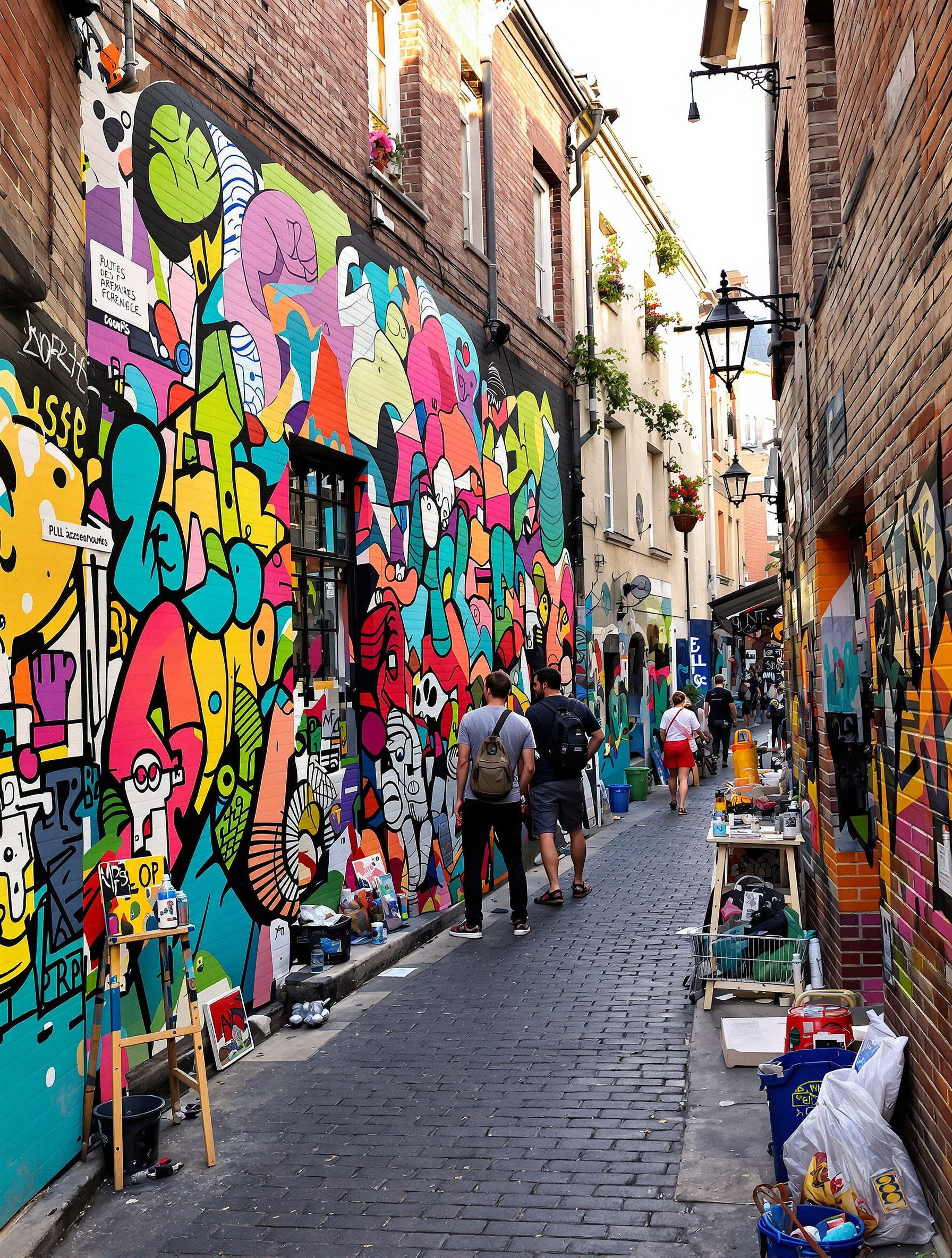 Street art ruelle ateliers artistes Wazemmes Lille