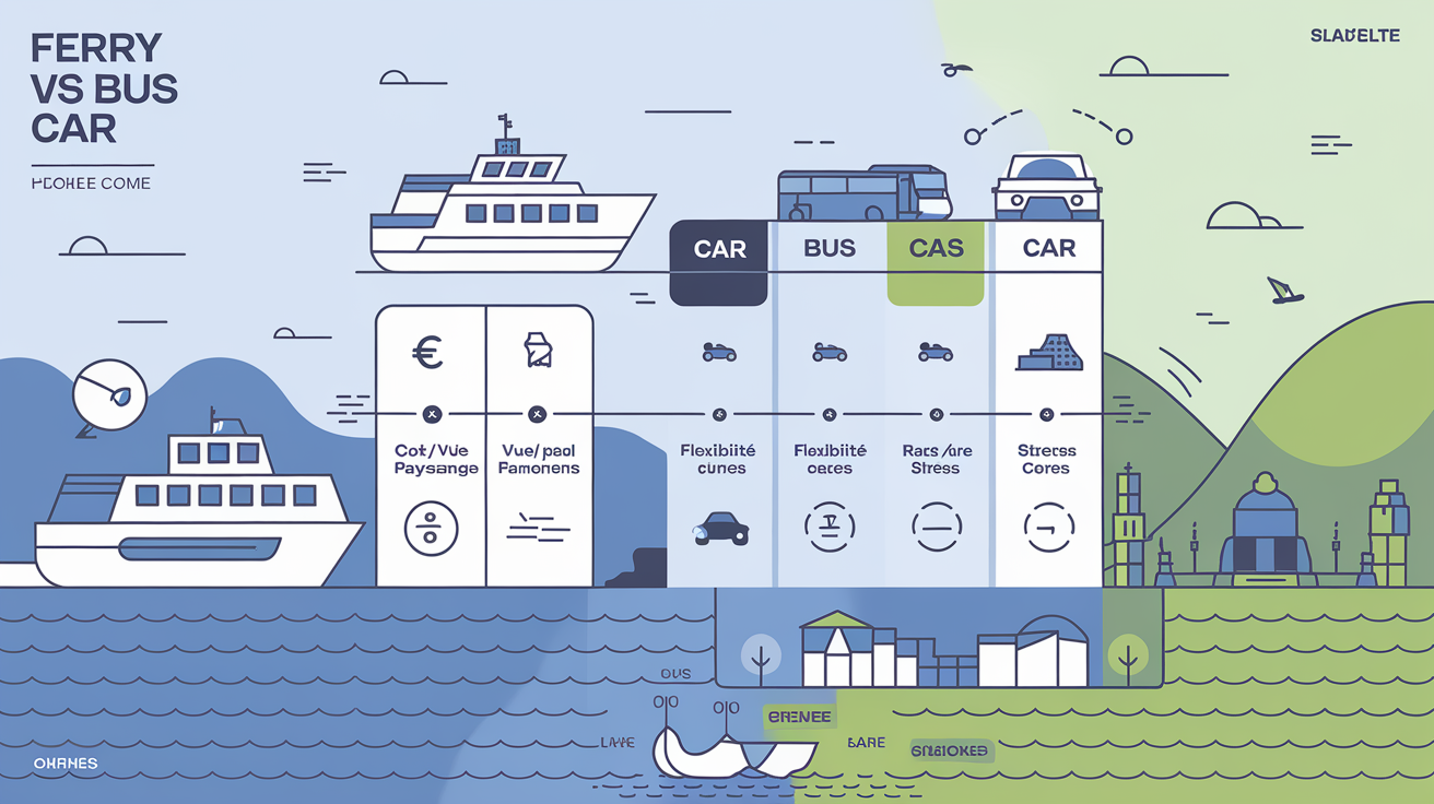 Comparatif Ferry Bus Voiture Lac de Côme