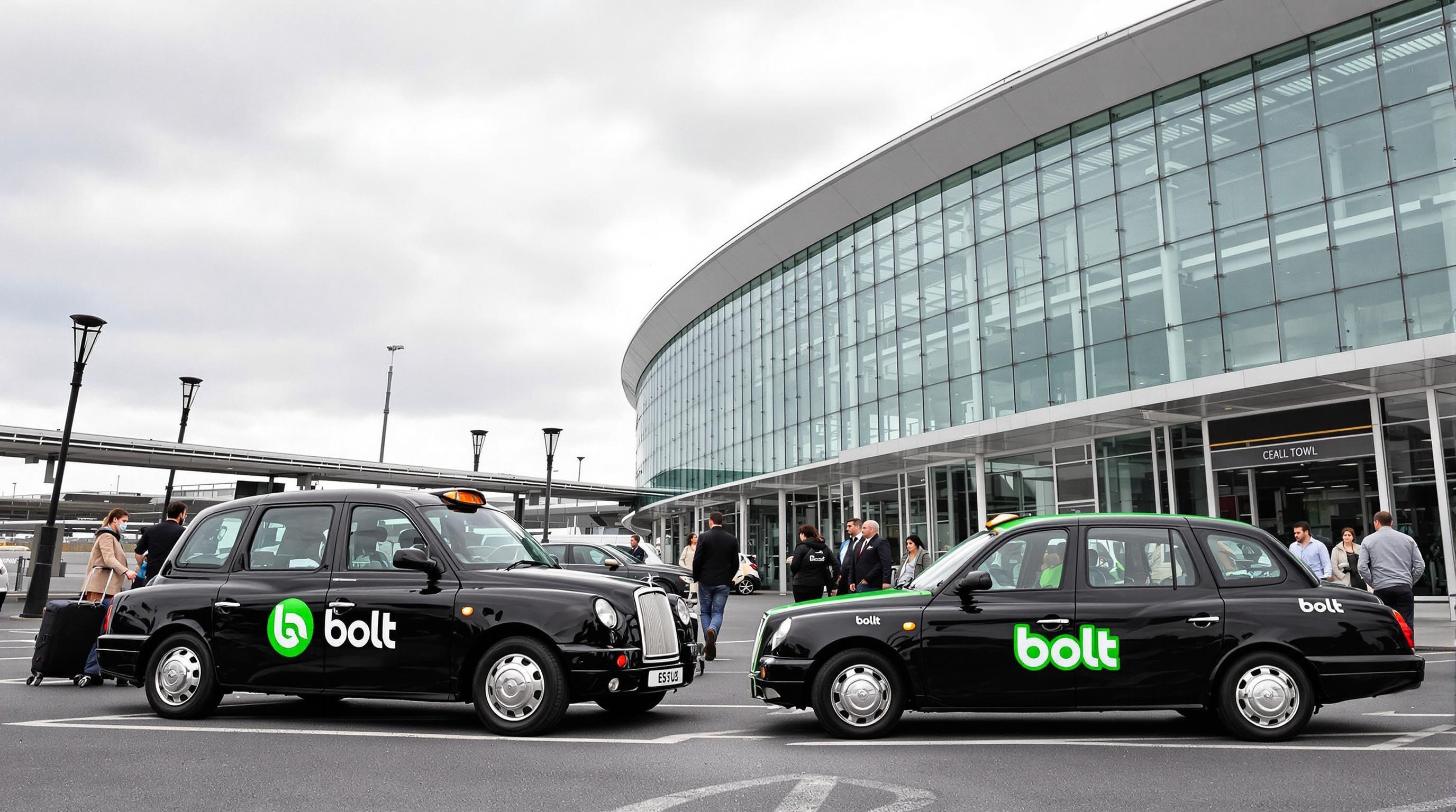 Taxi noir VTC Bolt terminal Gatwick