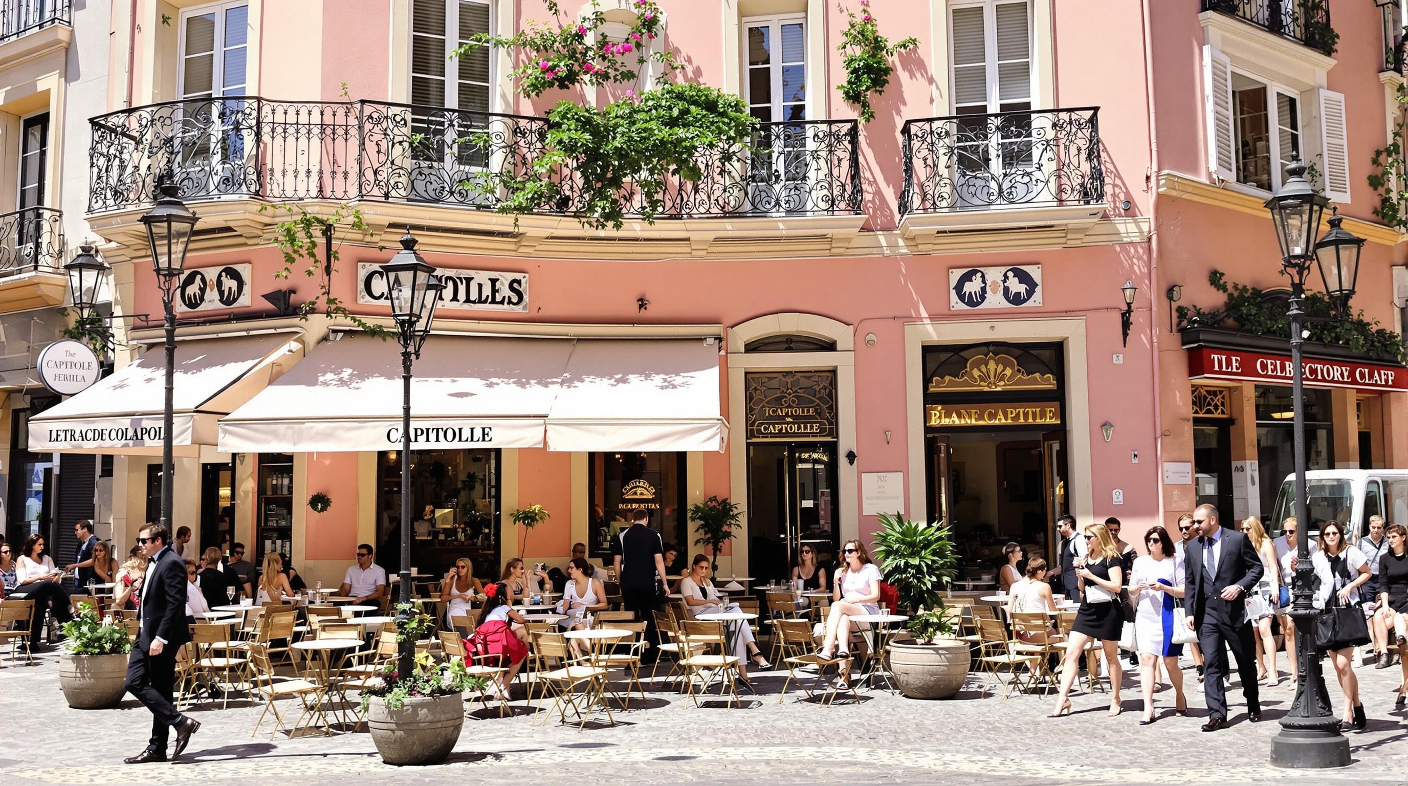 Terrasse animée quartier Capitole Toulouse
