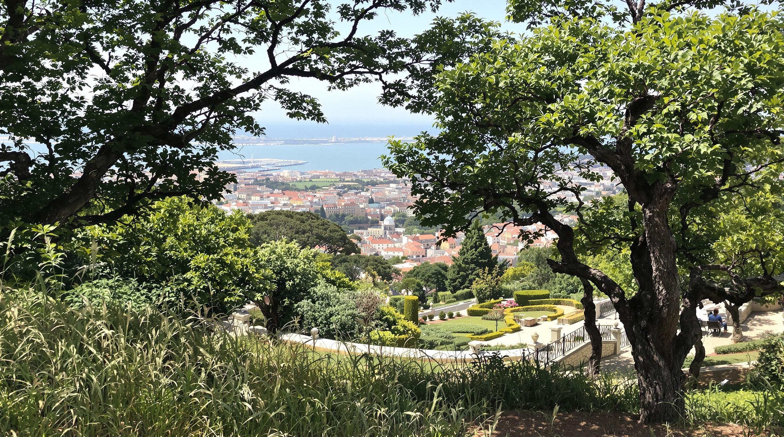 Terrasses verdoyantes des Jardins du Palais de Cristal à Porto surplombant le Douro