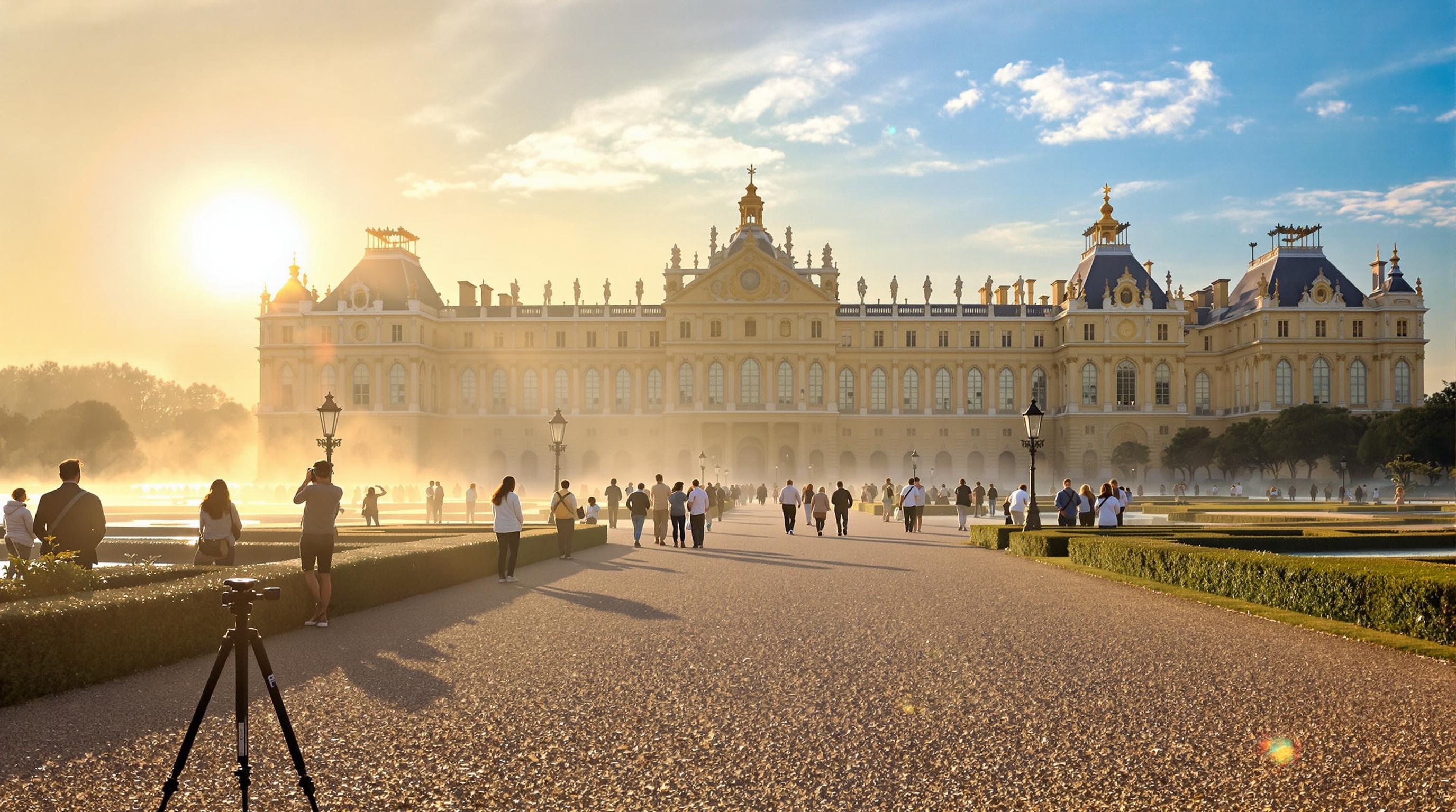 Photo matinale perspective Château de Versailles